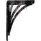 Ekena Millwork Nevio Wrought Iron Bracket, (Single center brace), Antiqued Warm Silver 1 1/2"W x 5 1/2"D x 8"H BKTM01X05X08SNEAWS - alternate 2